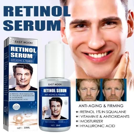 Collagen Men Face Serum Anti Wrinkle Anti Aging Hyaluronic Acid Moisturizing Firming Lifting Brightening Man Facial Skin Care(Pack Of 2)